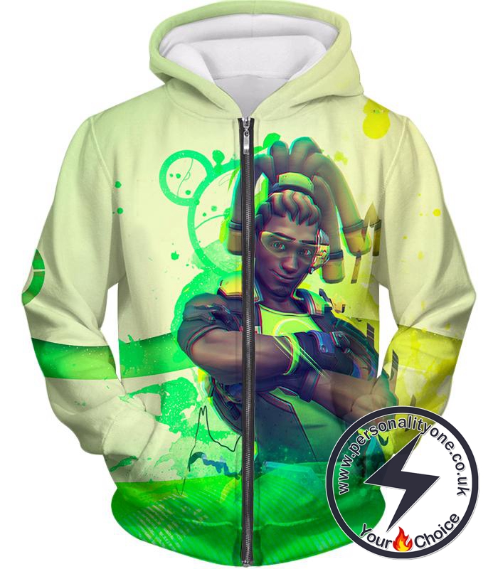 Overwatch Musician Lucio Game Support Hero Zip Up Hoodie